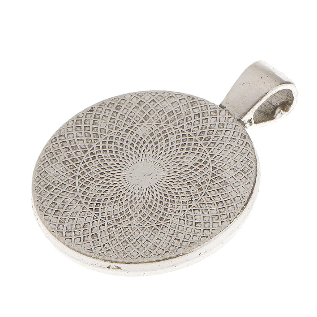 50 Pack round Blank Bezel Tray Base Charms Perndant fit 25mm Dome Cabochon