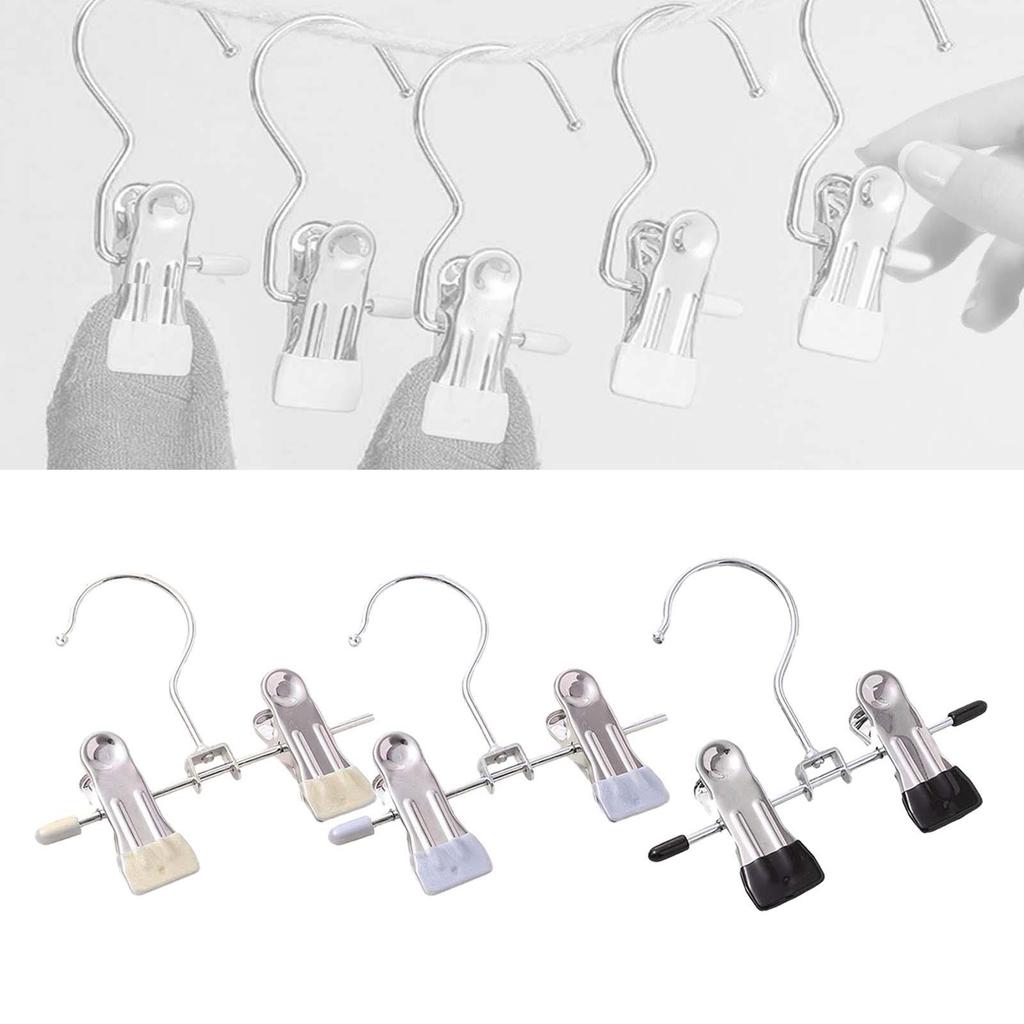 5 Pieces Boot Hangers Clips, Stainless Steel Clothespins, Traceless Clothes Pins Laundry Hooks