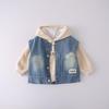 Koreanischer Stil Jungen Frühling/Herbst 2026 Jeansweste 3-teiliges Set - Cooles und hübsches Hemd für Kinder