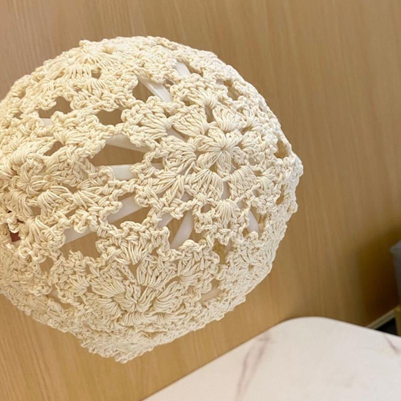 Fashion Hollowed Skull Hat Handmade Crochet Beanies Hat Flower Pattern Pullover Hat for Women Girl Various Occasion