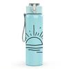 1PC Simple Sunrise Ocean Line Art 750ml Color Plastic Sports Water Bottle Leakproof Flip Straw Lid Suitable for Sports Office Home Use