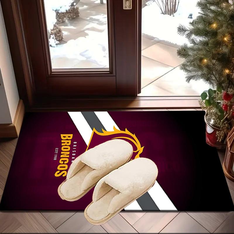 Brisbane Broncos Area Rug Office Rug, Chair Rug, Decor Carpet Livingroom Bedroom Mat, Large Size Fan Gifts Christmas Gifts