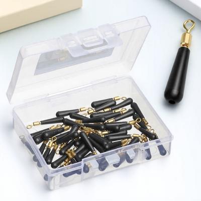 50pcs Drift Fishing Float Seats Copper Head Rubber Bobber Holder for LED Floats Anti-Tangle Rotating Buoy Seat