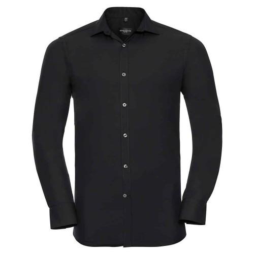 Russell Collection Mens Ultimate Stretch Slim Long-Sleeved Shirt