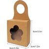 25Pcs Kraft Paper Wine Bottle Box with Window Handles Hanging Foldable Gift Wine Boxes for Decoration Bottle Hanger Favor Box Mini Charcuterie Boxes