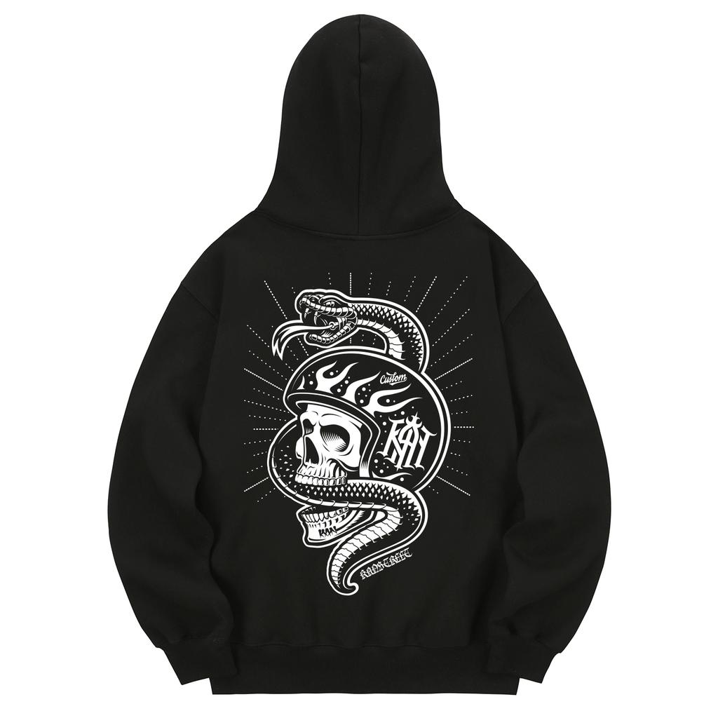 Khb0187 Hot Rod Fleece Hoodie Black