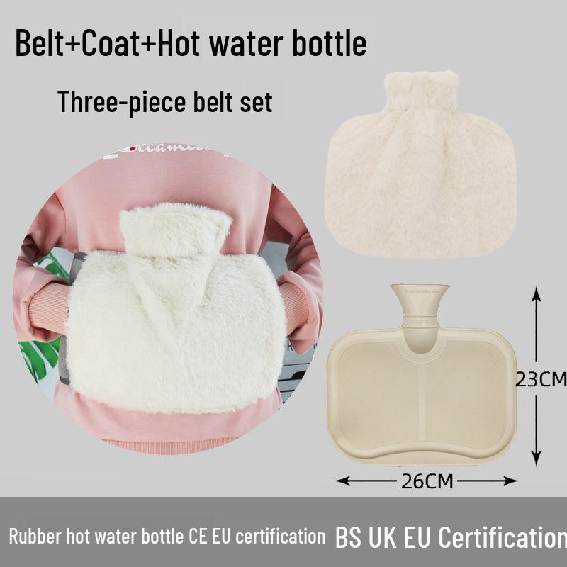 Explosion-Proof Hot Water Bottle: Rubber Design for Stomach and Feet, Long-Lasting Warmth