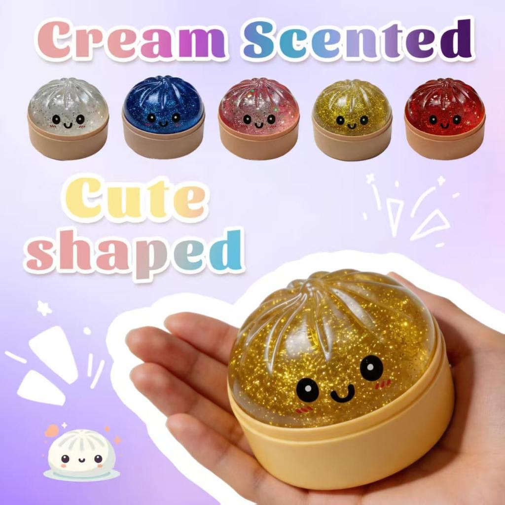 Box Glitter Dumpling Squishy Slow Rising Squeeze Anti Stress Surprise Party Favor Goodie Bag Stuffer Holiday Present