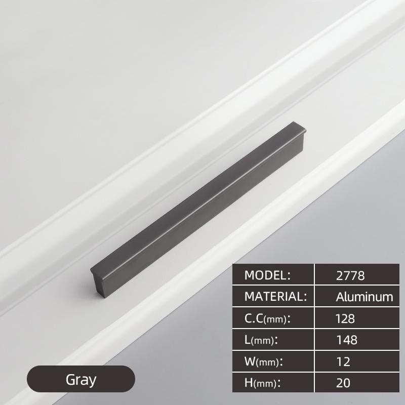 320MM Aluminium Profile Pulls Furniture Hardware Kitchen Cabinet Cupboard Dresser Wardrobe Drawer Door Black Modern Long Handles