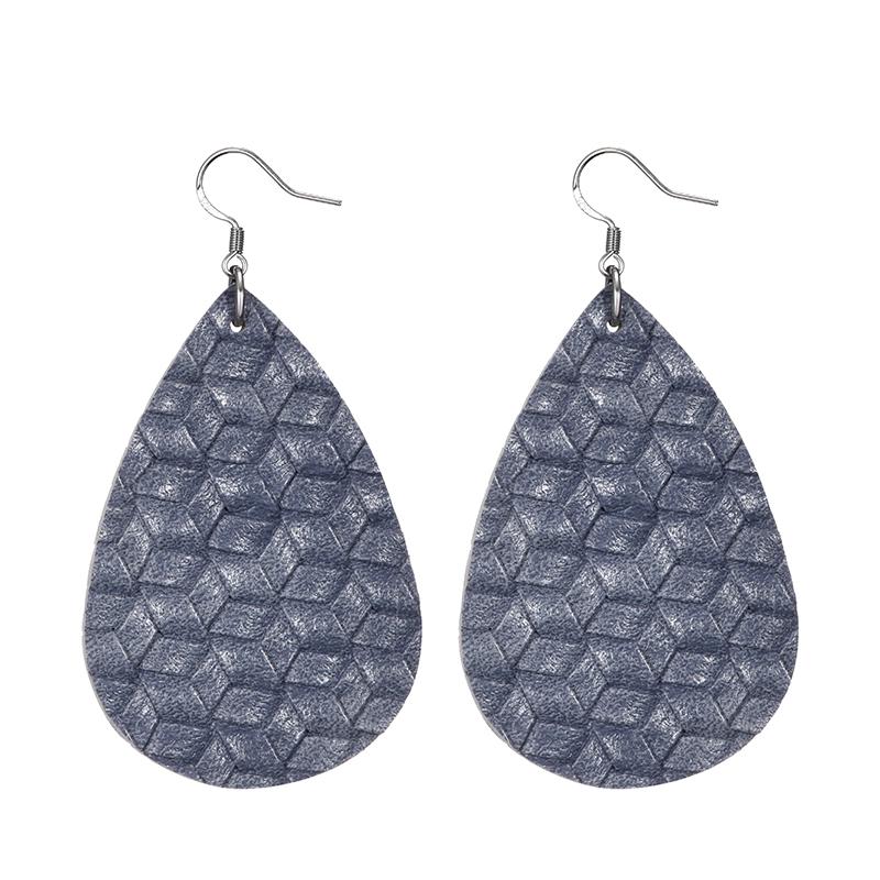 Fashion 29 Colors Teardrop Leather Earrings Lightweight Drop Earings Zircon Antique Dangle Earrings For Women Gifts Wholesale