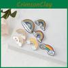 Rainbow Cloud Playful Metal Brooch Set With Unique Designs Perfect For Personal Fashion Statement