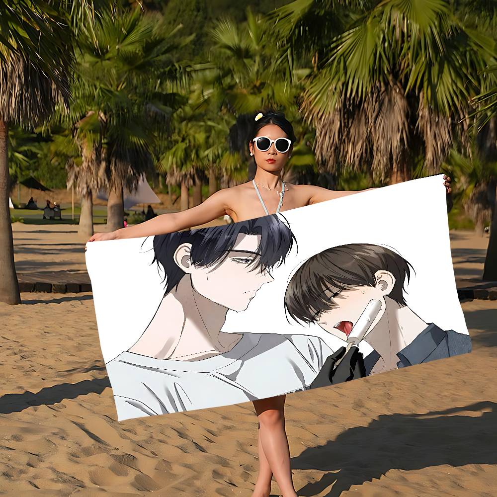 The Hunters Gonna Lay Low Bl Anime Beach Swimming Towel Soft Absorbent Washcloth Children's Gifts for Kids Travel Camping Gym