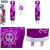 Costume Cosplay Boa Hancock di One Piece in Tessuto Raso per Festa di Halloween