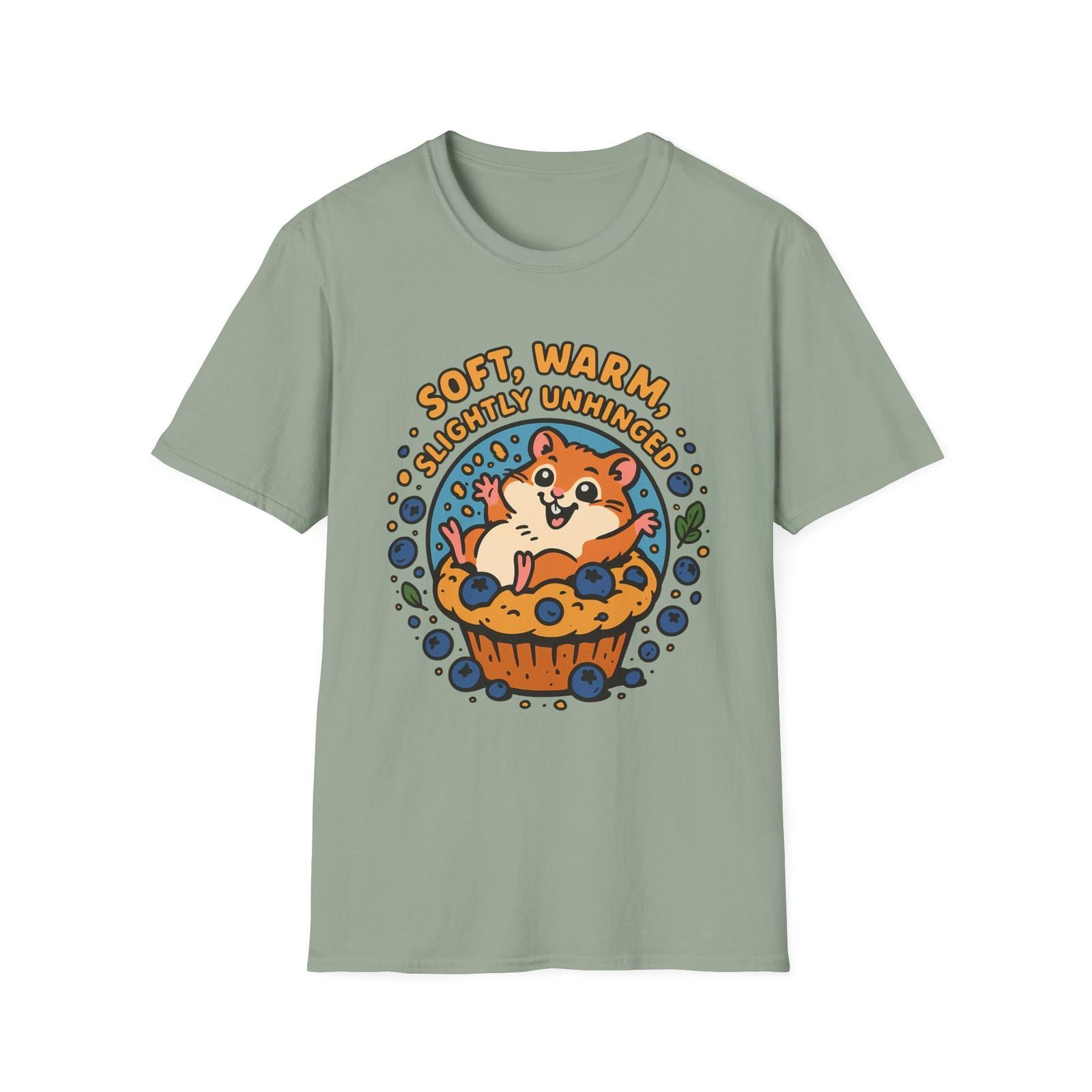 Unisex Softstyle T-Shirt Mens Womens Tees Top Hamster Blueberry Muffin Funny Cute Pop Art S