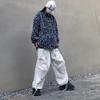 Faux Wollmantel Frauen Winter Blau Leopard Faux Pelzmantel Gepolsterte Jacke Koreanische Lose Plus Samt Street Coat
