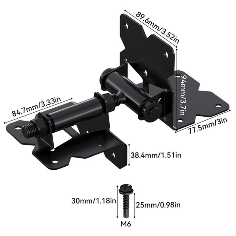 Adjustable Degree Gate Hinges Stainless Steel Auto Closing Gate Hinges Fence Door Hinge Garden Door Accessories