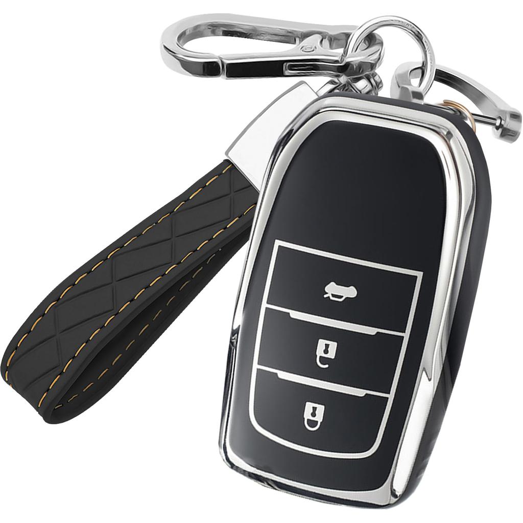 YORKNEIC Key Case for Toyota Prius 60 Series 30 Series Harrier 80 Series Hilux GUN125 Land Cruiser 200 Series 300 Series RAV4 PHV 50 Series GranAce GR