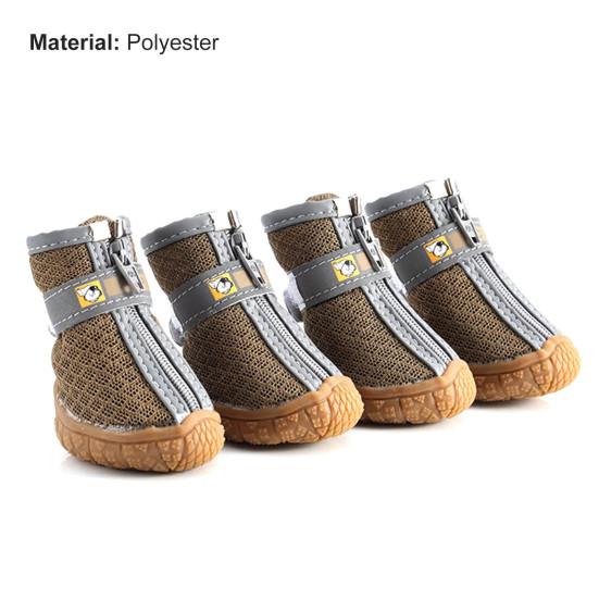 4Pcs Pet Shoes Lightweight Wear-resistant Breathable Fashion Dogs Mesh Sneakers Pet Supplies