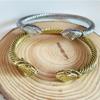Cross-mirror E-commerce Retro Nordic Zodiac Snake Head Open Bracelet for Men and Women