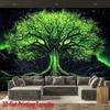 Keltische Levensboom Natuurlandschap Wandkleed Duurzaam Polyester Vezel Wanddecoratie voor Huis Tuin Studio Decor