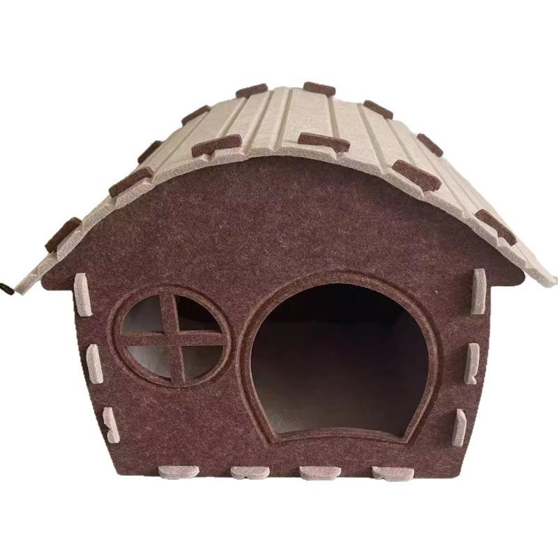 Multifunctional Semi Enclosed Wear Resistant Felt Cat Bed Cat Tunnel For All Seasons