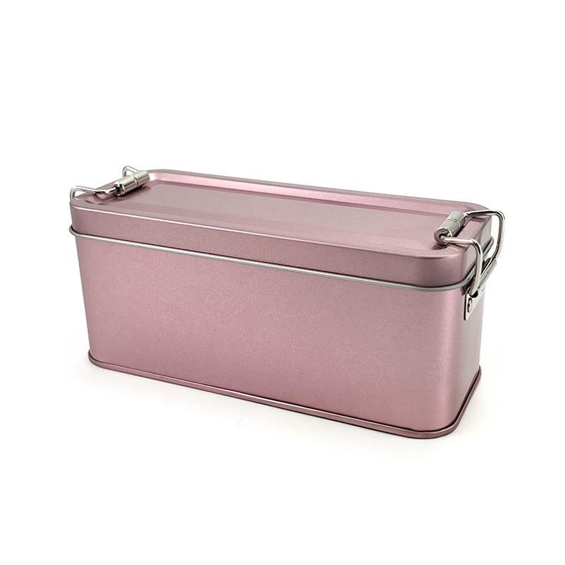 Stabile Rechteckige Blechdose mit Deckel zur Aufbewahrung von Kuchen, Tee-Verpackung, Reise-Kleinteile-Organizer