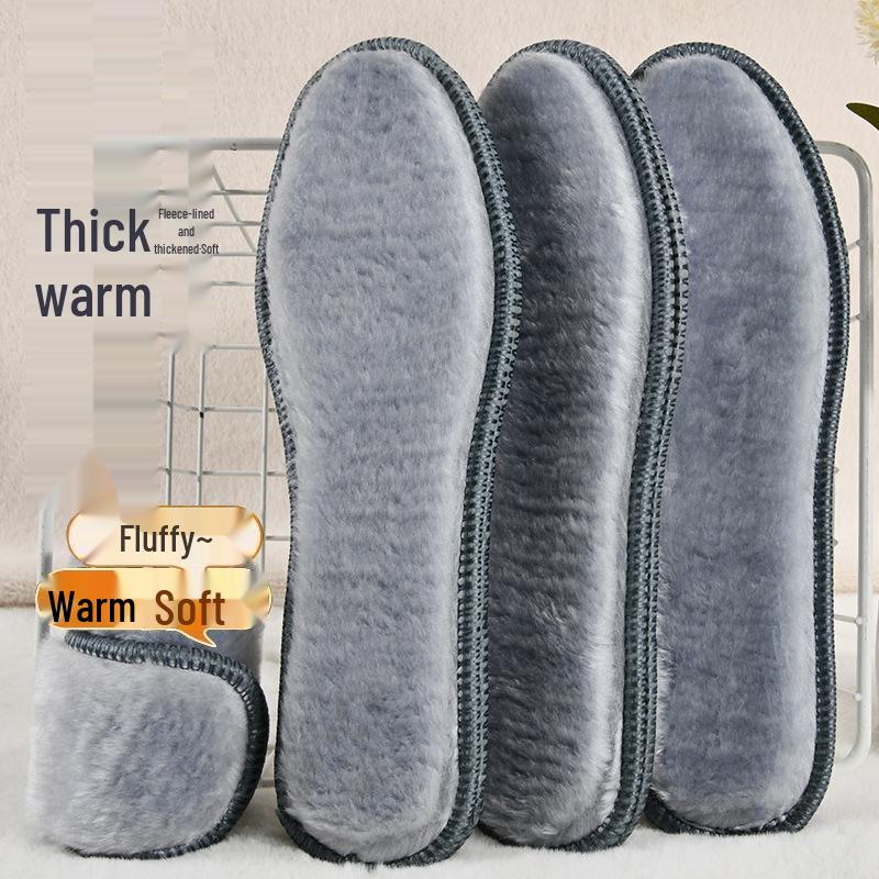 Alpaca Wool Winter Insoles: Thick, Fluffy, Breathable, Sweat-Absorbing Cotton Felt for Men & Women