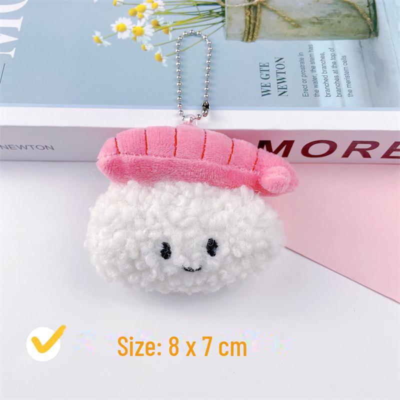 

Подвеска в виде шарика из риса и креветок Xiaohongshu: Милый плюшевый аксессуар для волос своими руками и мультяшный брелок на сумку