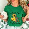 Hang in There It Gets Worse Graphic Women T Shirt Sarcastic Duck Funny Mental Health Graphic Streetwear Ladies Basic Tee Tops