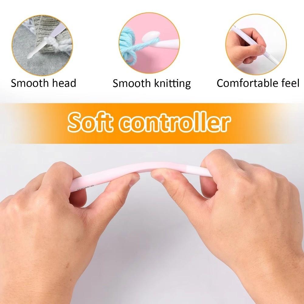 4/5PCS Floral Resin Grips Crochet Hook 2.0-6.0mm Knitting Tools Weave Needle Yarn Knitting Non-Slip Knitting Needle Beginners