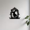 1pc Modern Bunny Butterfly Metal Wall Art, Iron Sculpture Garden Fence Decor, Weatherproof Indoor Outdoor Easter Christmas Spring Ornament