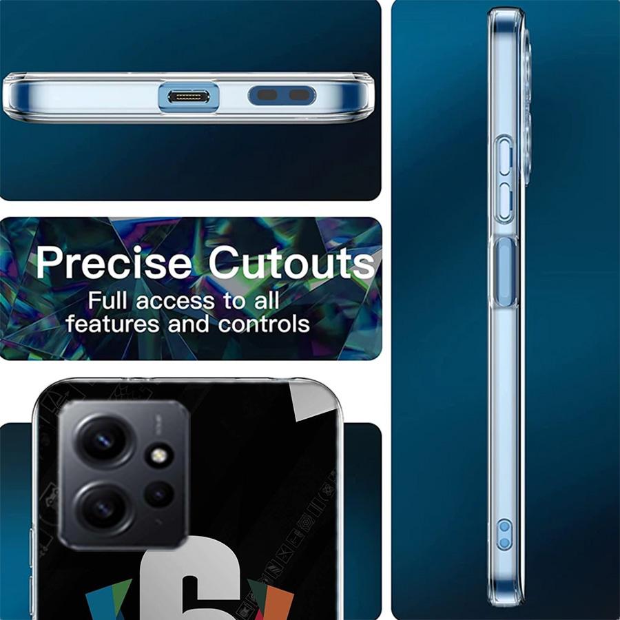 Game Rainbow S-Six S-Siege Phone Case For Redmi 12 13C 12C 15C 9 10 10C Note 13 Pro Plus 14 15 Pro 9T 9C 9A TPU Soft Cover Clear