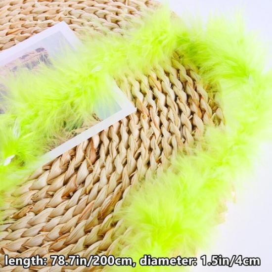 2M DIY Пушистая Лента-Лента из Перьев Отделка из Искусственного Меха Материал для Шитья Одежды Шарфа зелёный