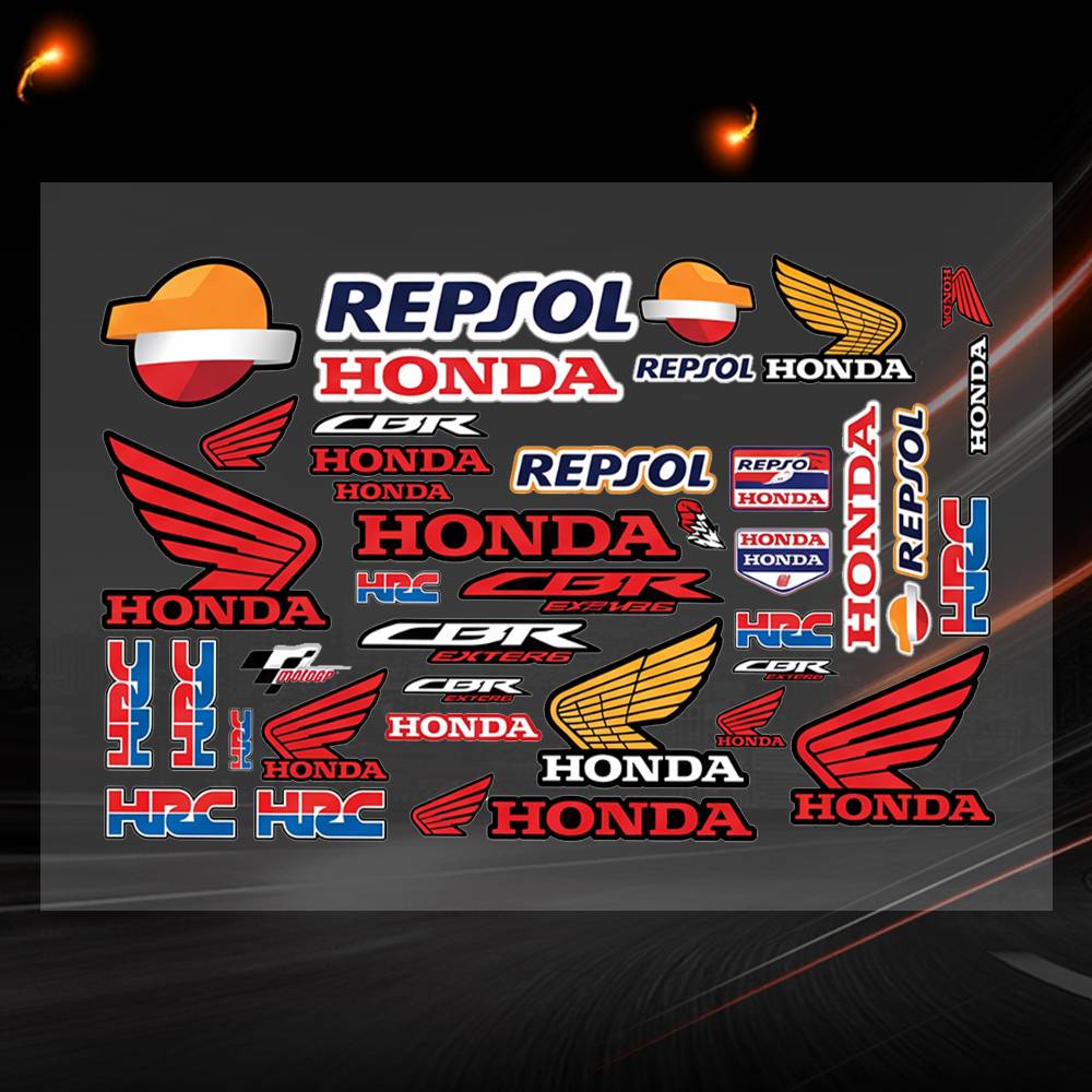 vbjhr10 Honda-hrc Stickers Moto Sticker Auto Body Bumper Windows Motorcycle Laptop Walls Vinyl Decal Car Tuning Accessories 20x30cm