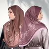 Elegant Chiffon Floral Print Chiffon Hijabs Linen Multicolor Arab Lady Headscarf All-match Ethnic Turban Cap All Seasons