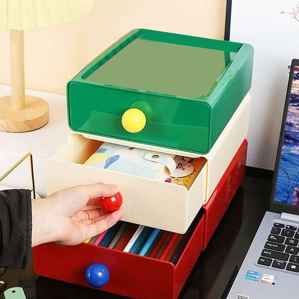Stackable Desk Organizer Box Large Capacity Stationery Storage Rack  Home Office