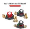 High-Current Brass Battery Terminal with Integrated Disconnect Switch and Detachable Knob for Car Modification