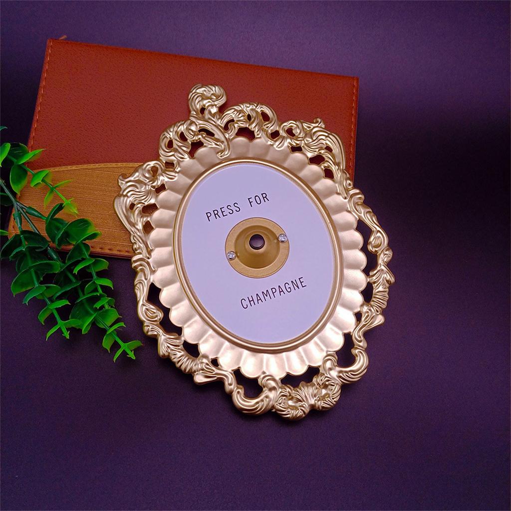 Targa Campanello in Metallo Artigianale a Tema Champagne Retro per Finestre e Decorazioni Alberghiere