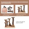 Hamster Exercise Toy Ladder Applewood Hamster Stairs Step Play Teeth Grinding Pet Supplies