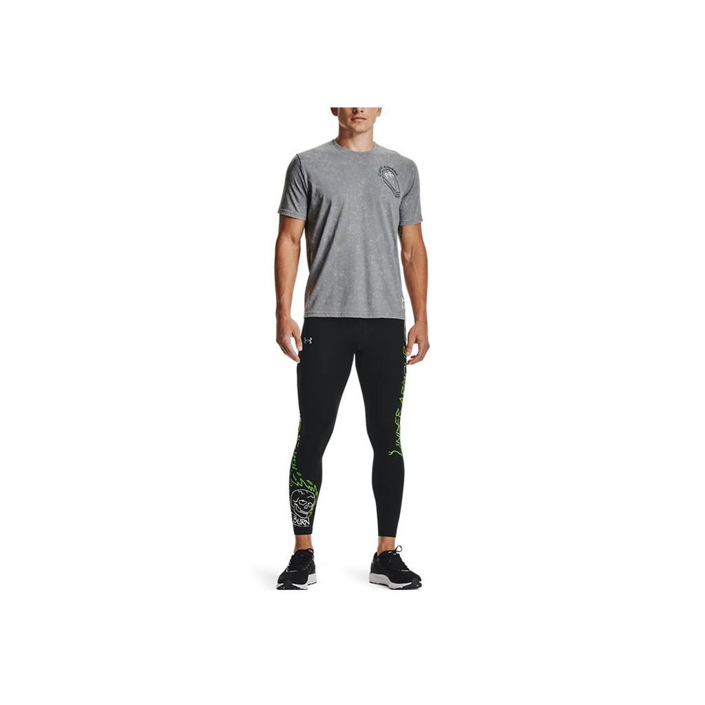 Under Armour Letter Cartoon Pattern Sports Crew Neck Short Sleeve T-Shirt Men Tops Gray 1361482-035