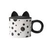 High-color Value Mug with Lid and Spoon Ceramic Coffee Cup High-grade Exquisite Female Milk Cup Office Couple Water Cups