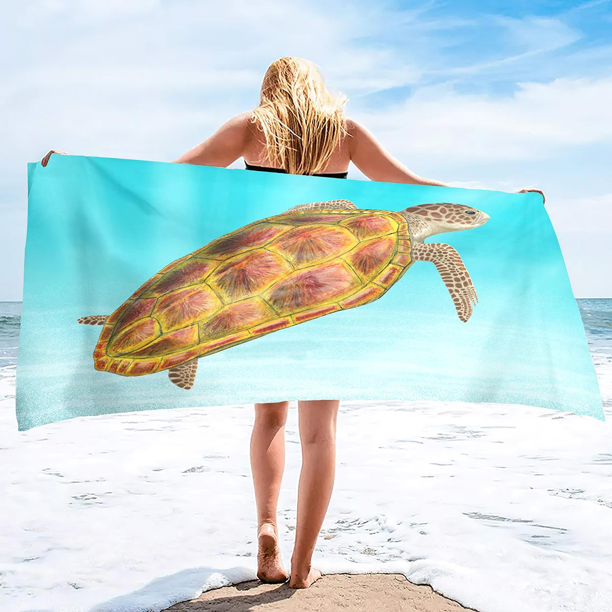 

Adults Oversized Beach Towels Sand Free Sea Turtle Beach Towels Quick Dry Large Bath Towels Microfiber Lightweight Travel Towel W40*H60(CM)