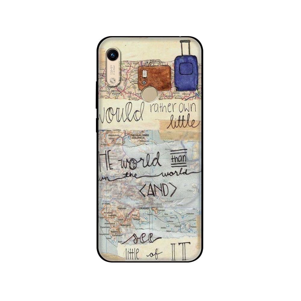 Black tpu Case For Huawei Honor 8a 8s Prime 9 Lite honor 9A 9C 9X Premium 9x Pro 9S Summer Travel Pack your Bags Lets Go Clear