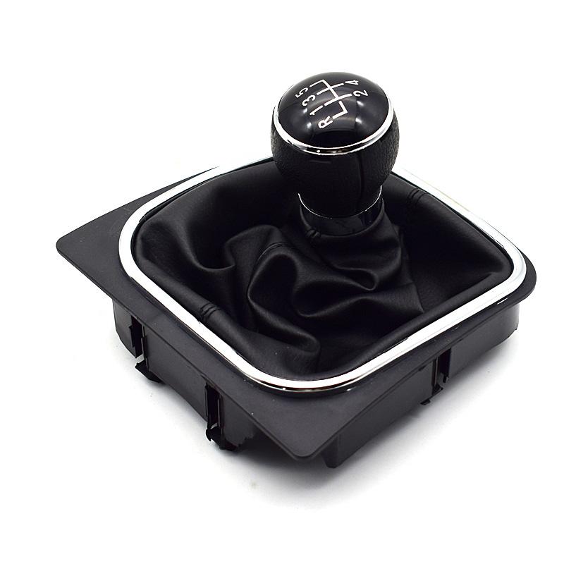 For VW Golf MK5 MK6 Golf 5 6 Rabbit Jetta MK6 2010 2011 - 2014 Styling 5 6 Speed Leather Car Gear Shift Knob Stick Dust Cover