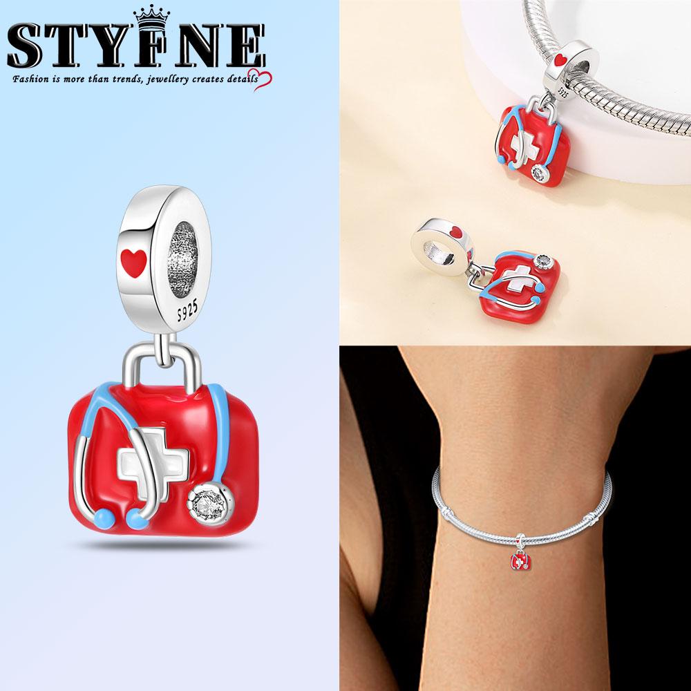 Eleganti Charms e Perline in Rame 100% Serie Professioni Medico Pittore Musicista Infermiere Adatti a Braccialetti Originali Gioielli Fai da Te