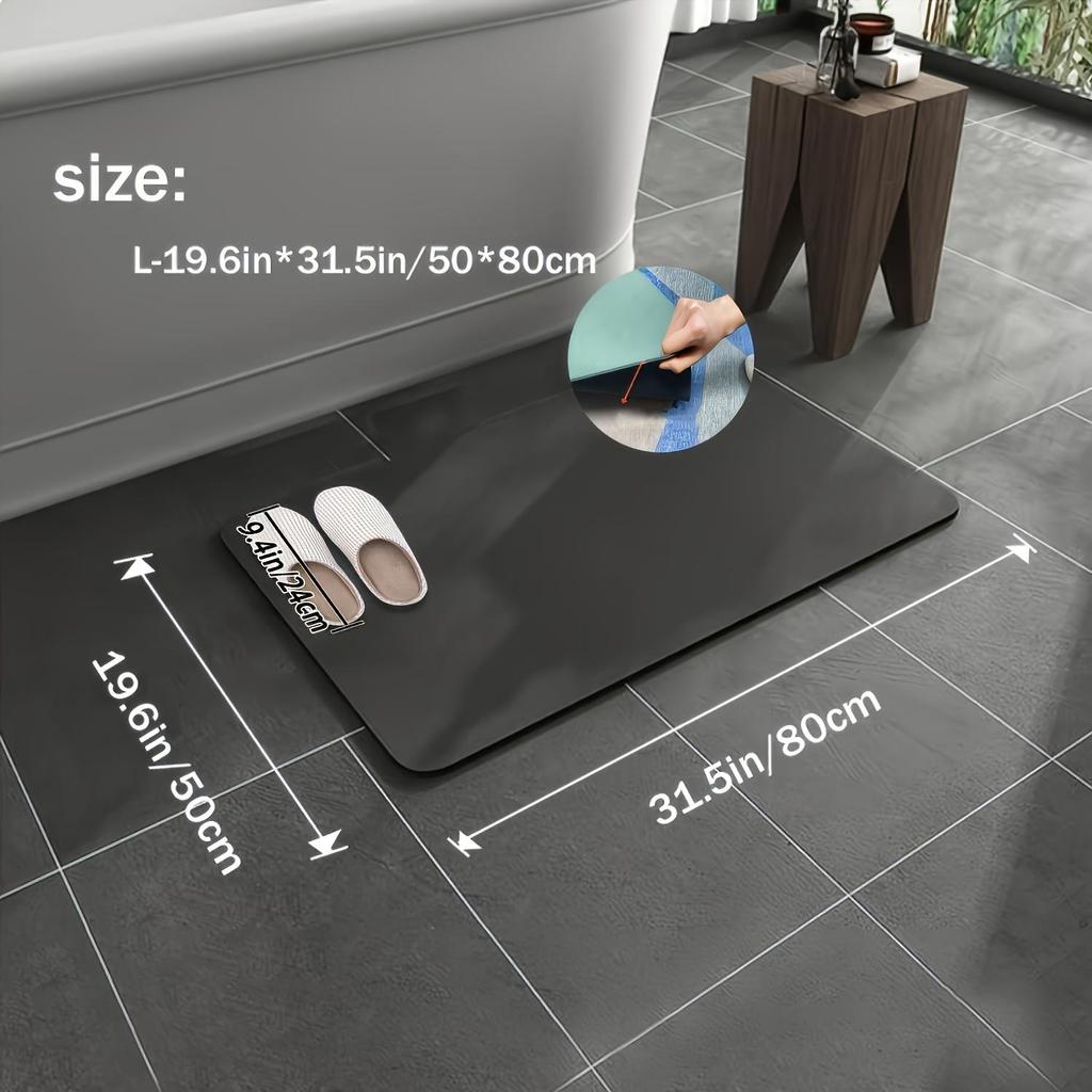 1pc Ultra-Absorbent Quick-Dry Bath Mat Soft Non-Slip Bathroom Rug for Shower, Bathtub & Doorway Home Decor Bath Mats for Bathroom
