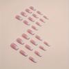 24pcs Elegant White Gradient Ballet-Style Long Nail Set with Jelly Glue & Nail File - Sophisticated Glossy Finish for Hands and Fingernails