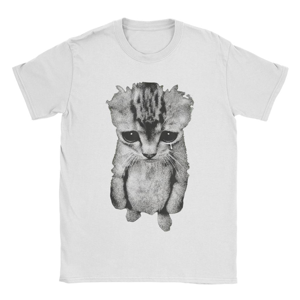 El Gato Munchkin Kitten Funny Sad Crying Cat Meme Cat Lovers T Shirt T Shirts Men 100 Cotton Plus Size Tees Short Sleeve Tops