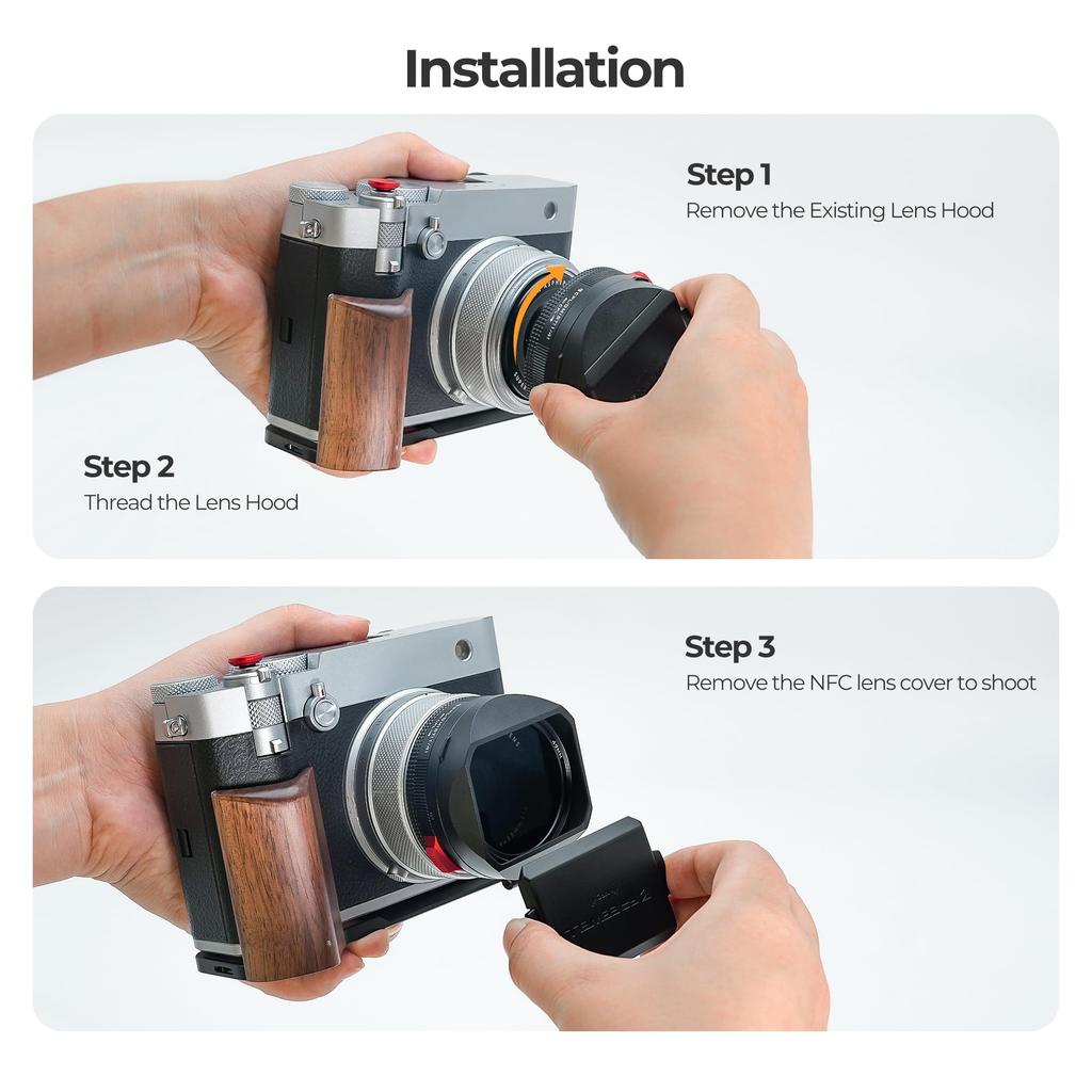 Freewell Integrated Filter Lens Hood for FUJI Hybrid CPL Black Mist Black GFX100RF, & Filter, (FW-GFX100RF-RLH-B)