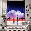 Custom Tapestry Wall Hanging, Neon Genesis Evangelion Personalized Name Text Home Wall Decor